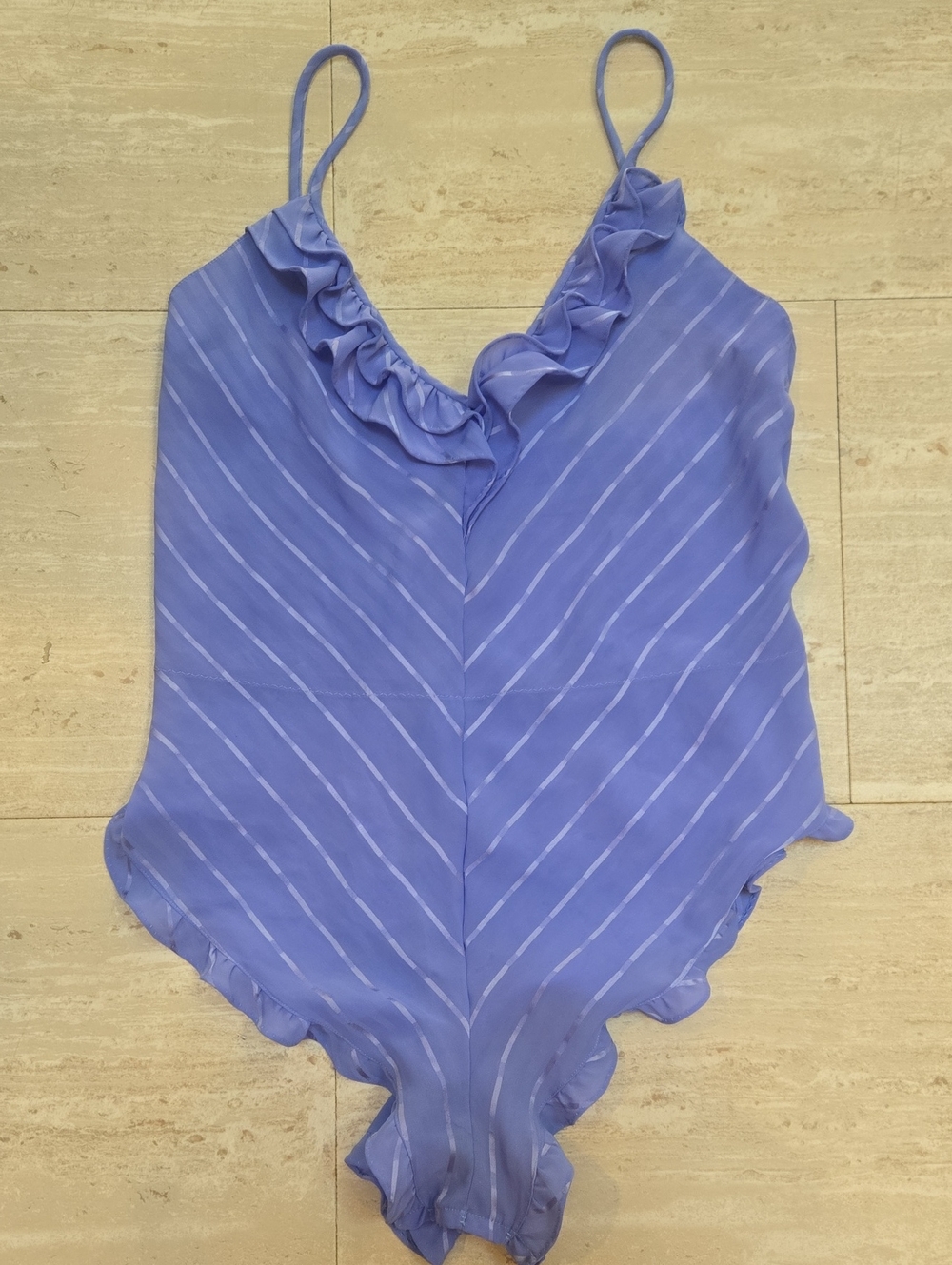 Barbizon Vintage Lilac Sheer Ruffle Nightie